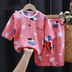 Summer Clothes Cotton Silk Air-conditioning Clothes Baby Clothes - Otaj Gifts