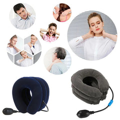 Neck Support Cushion Inflatable Air Cervical Neck Traction Device Body Relaxing Tractor Support Massage NECK Pillow - Otaj Gifts