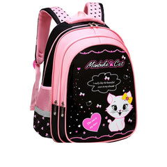 Kids School Cute Cat Print Backpack - Otaj Gifts