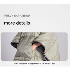 Outdoor Cloak Sleeping Bag Camping Wearable Cold-proof Warm Cape Shawl Blanket - Otaj Gifts