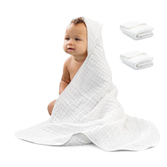 6-layer Hooded Bath Towel Seersucker Gauze Bath Towel For Children - Otaj Gifts