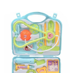 15pcs Doctor Toy Light Blue Educational Cleanable Roles Play Games Kids Pretend Stethoscope Toys Kits - Otaj Gifts