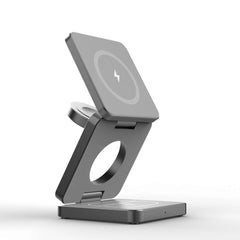 Magnetic 15W Foldable 3-in-1 Wireless Charging Station For IP Devices - Otaj Gifts