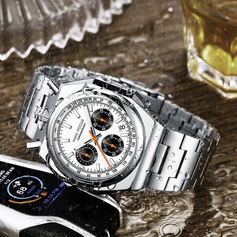 Men's Steel Belt Retro Multifunction Quartz Watch - Otaj Gifts