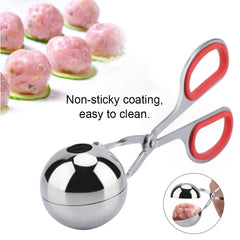 304 Stainless Steel NOn sticky Meatballs Rice Balls Clip Maker Mold Kitchen Tool (Red) - Otaj Gifts