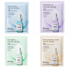Collagen Face Mask Moisturizing Firming Face Sheet Mask Hyaluronic Acid Facial Masks Beauty Skin Care Gel Skin Care - Otaj Gifts