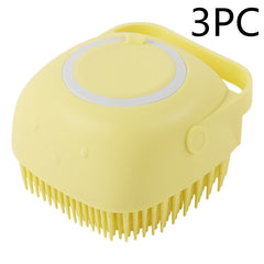 Silicone Dog Bath Massage Gloves Brush Pet Cat Bathroom Cleaning Tool Comb Brush For Dog Can Pour Shampoo Dog Grooming Supplies - Otaj Gifts