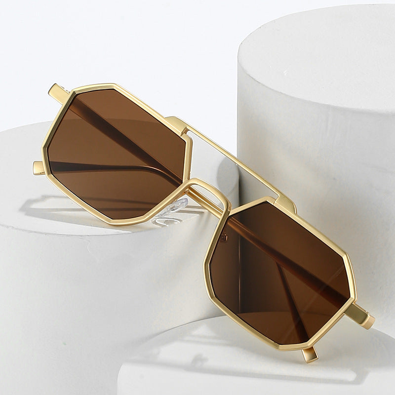 Top Bar Geometric Frame Fashion Glasses - Otaj Gifts