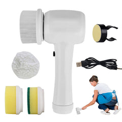 Electric Cleaning Brush 4 In 1 Spinning Scrubber Handheld Electric Cordless Cleaning Brush Portable - Otaj Gifts
