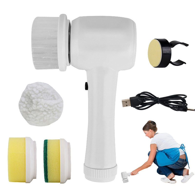 Electric Cleaning Brush 4 In 1 Spinning Scrubber Handheld Electric Cordless Cleaning Brush Portable - Otaj Gifts