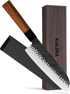 8 Inch Gyuto Knife - Professional Japanese Chef Knife - 3 Layers 9CR18MOV High Carbon Steel - Hand Hammered Blade Kitchen Knife - Otaj Gifts