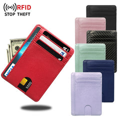 Multiple Card Slots Portable Pu Leather Credit Card Bag Card Holder - Otaj Gifts