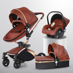 High Landscape Baby Stroller 360-degree Rotation 3-in-1 Basket Foldable - Otaj Gifts