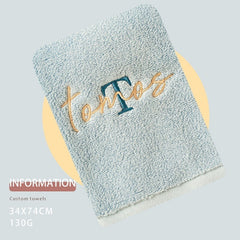 Pure Cotton Soft Towel With Creative Embroidery Name Accompanied By Heartfelt Gift - Otaj Gifts