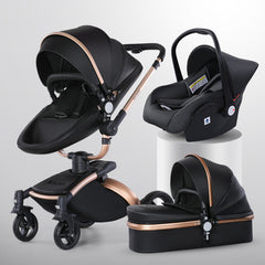 High Landscape Baby Stroller 360-degree Rotation 3-in-1 Basket Foldable - Otaj Gifts