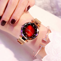 Women's Starry Quartz Lazy Magnet Strap Iron-absorbing Watch - Otaj Gifts