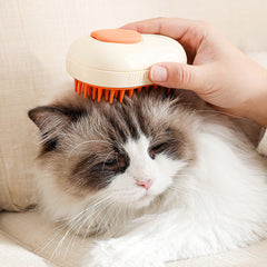 Steamy Cat Brush Cat Dog Grooming Comb Electric Self Cleaning Steam Cat Brush For Massage Avocado Shape Pet Spray Cat Grooming - Otaj Gifts