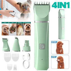 4X Professional Pet Dog Cat Clippers Hair Grooming Cordless Trimmer Shaver Kit - Otaj Gifts