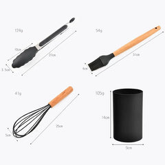 Kit 12 Pieces Silicone Kitchen Utensils - Otaj Gifts