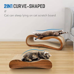 2 In 1 Cat Scratching Board Lounger Bed - Otaj Gifts