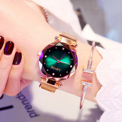 Women's Starry Quartz Lazy Magnet Strap Iron-absorbing Watch - Otaj Gifts