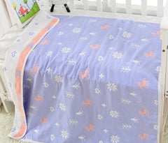 110 * 110cm baby bath towel cover blanket gauze children quilt quality baby children pure cotton 6 six layer gauze bath towel - Otaj Gifts