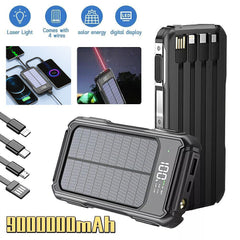 Solar Power Bank 20000mAh 4 USB Backup External Battery Charger For Cell Phone - Otaj Gifts