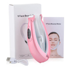 Facial V Lifting Vibration Massager LED Photon Therapy Facial Lifting Device Double Chin V Face Shaped Cheek Lift Belt Machine - Otaj Gifts
