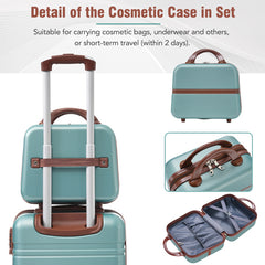 20-inch Hard-shell Suitcase With Cosmetic Bag - Otaj Gifts
