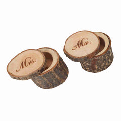 2Pcs Retro Wedding Ring Box Container Unique Ring Jewelry Holder Storage Case 01# - Otaj Gifts