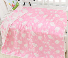 110 * 110cm baby bath towel cover blanket gauze children quilt quality baby children pure cotton 6 six layer gauze bath towel - Otaj Gifts