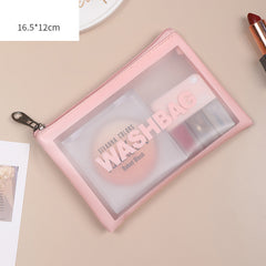 Pu Transparent Three Piece Makeup And Wash Bag Large Capacity - Otaj Gifts