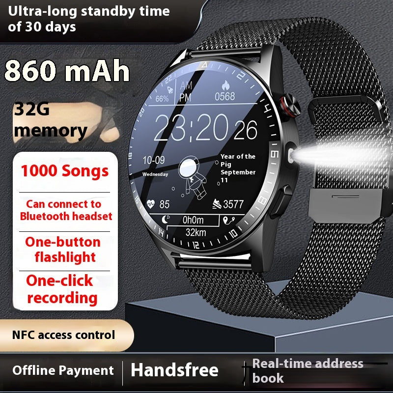 32G Memory Ultra-long Standby Smart Watch Flashlight Bluetooth Calling - Otaj Gifts