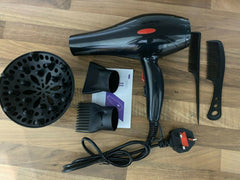 2200W Professional Style Hair Dryer Nozzle Concentrator Blower Pro Salon Heat UK - Otaj Gifts