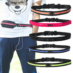 Sports Waist Bag With Double Pocket Slim Zip Running Phone Belt Bags - Otaj Gifts