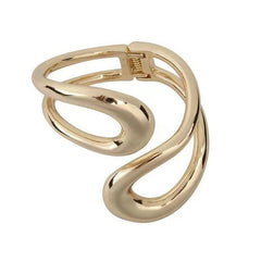 Female Niche Metal Geometry Streamlined Spring Bracelet - Otaj Gifts