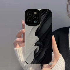 Wave Pattern Veneer Phone Case - Otaj Gifts