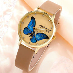 J5pcsset All-match Fashion Butterfly Women's Belt Watch Suit - Otaj Gifts