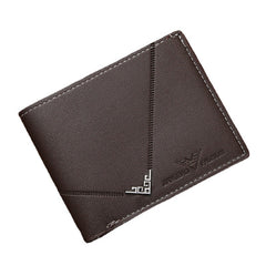 Men's Simplicity Fashion Multi-card-slot Lychee Pattern Short Wallet - Otaj Gifts