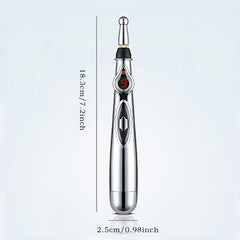 9 Gears Electronic Acupuncture Pen Pain Relif Therapy Massage Pen Women 9 Gears Body 5-in-1 Back Arm Energy Meridian Tired Electric Pen Muscle Relax Body Deep Tissue Massage Tool - Otaj Gifts