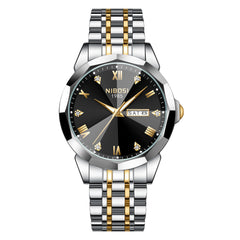 Quartz Men's Steel Strap Watch Luminous Waterproof - Otaj Gifts