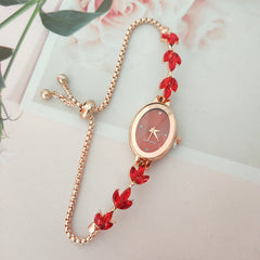 Wheat Diamond Women's Watch Free Adjustment Pull-out Women's - Otaj Gifts