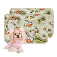 Qeils Reusable Puppy Pads, Washable Pee Pads For Dogs 2 Pcs 3D Printed Super Absorbent Leakproof Dog Training Pads, Non-Slip Potty Pads For Whelping, Incontinence, Playpen, Crate, Kennel - Otaj Gifts
