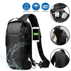 Men's Waterproof Oxford Multifunction Crossbody Bags Anti-theft Shoulder Bags Messenger Sling Chest Bag Pack For Male Sling Shoulder Crossbody Waterproof Anti-theft Chest Bag Backpack Pack USB - Otaj Gifts