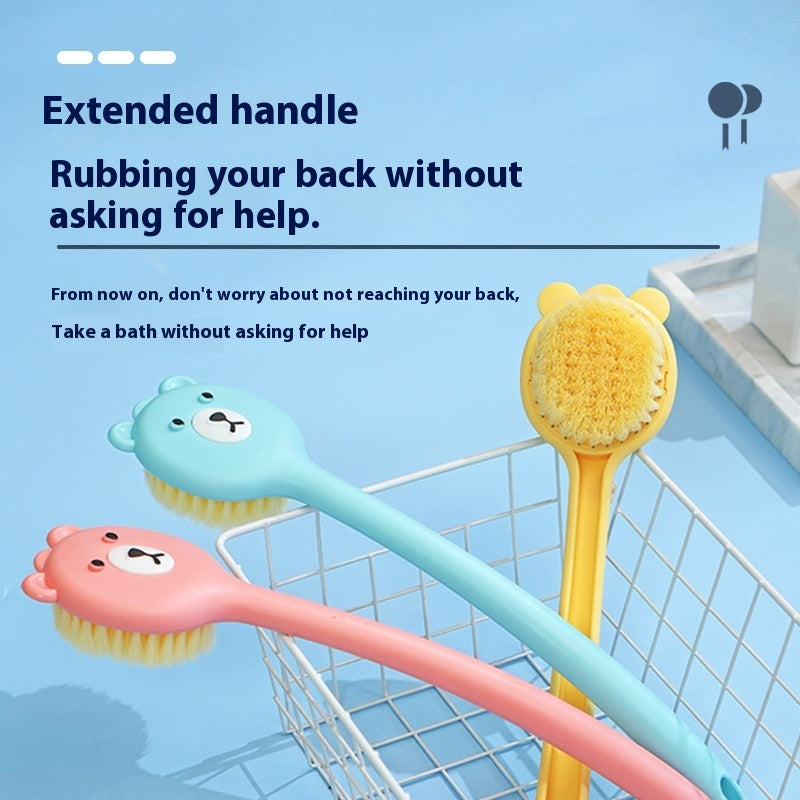 Bath Brush Soft Fur Long Handle Strong - Otaj Gifts