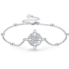 Witches Knot Bracelet 925 Sterling Silver Witch Jewelry Gifts for Women Girls - Otaj Gifts