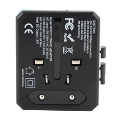 Universal Travel Adapter Worldwide Portable 4 USB Port International Wall Charger for Phone 100‑240V - Otaj Gifts