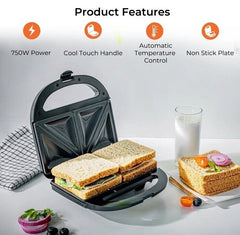 Sandwich Toaster Machine Non-Stick Easy Clean - Otaj Gifts