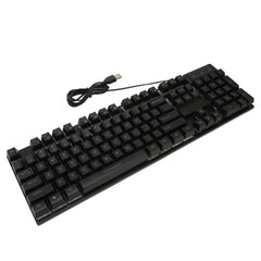 Gaming Keyboard Wired 104 Keys Ergonomic Backlight USB Keyboard for for Home Office Laptop Work GamingBlack - Otaj Gifts