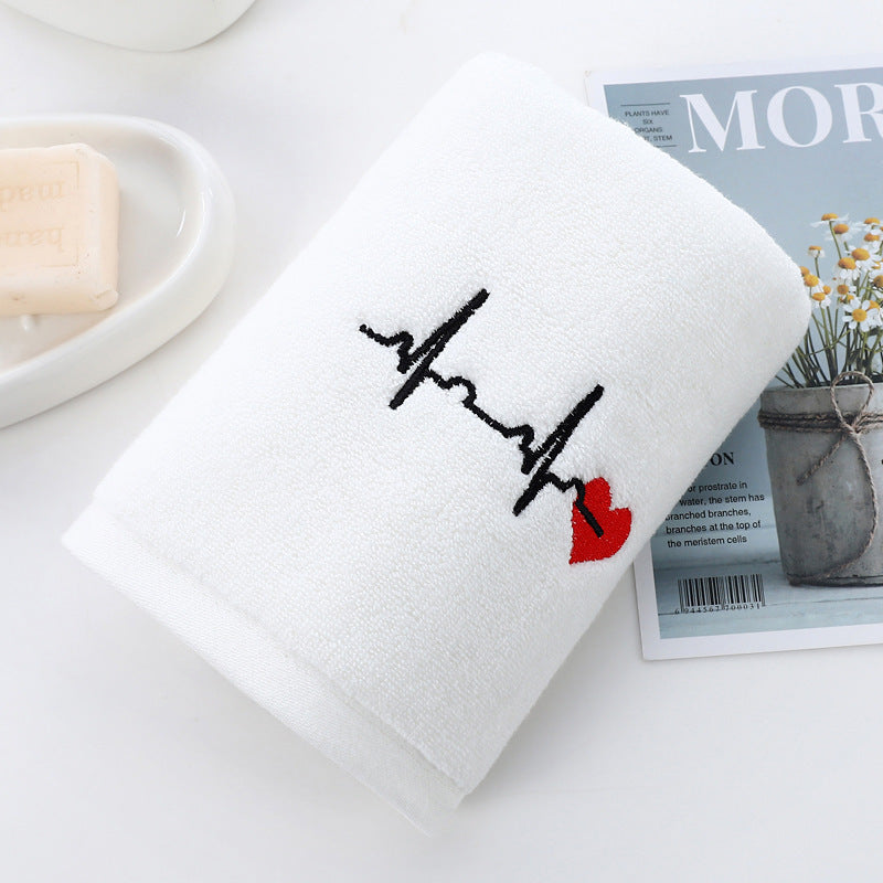 Thickened Absorbent Cotton Embroidered Towel - Otaj Gifts